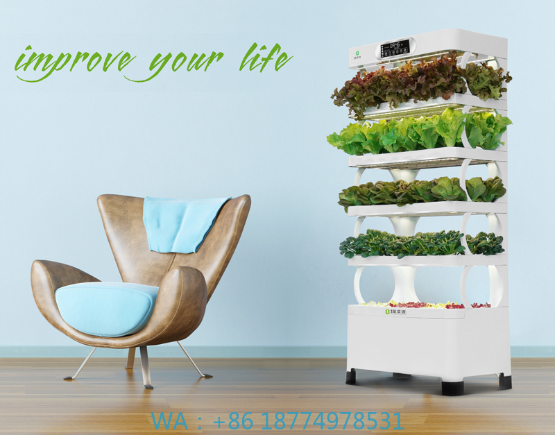 Smart Garden Vertical Planter - ระบบปลูกพืชไฮโดรโปนิกส์แบบครบวงจรในเรือนกระจกแนวตั้ง พร้อมไฟปลูกพืชแบบ LED อัจฉริยะ สำหรับปลูกไมโครกรีน ขายดีในร่ม