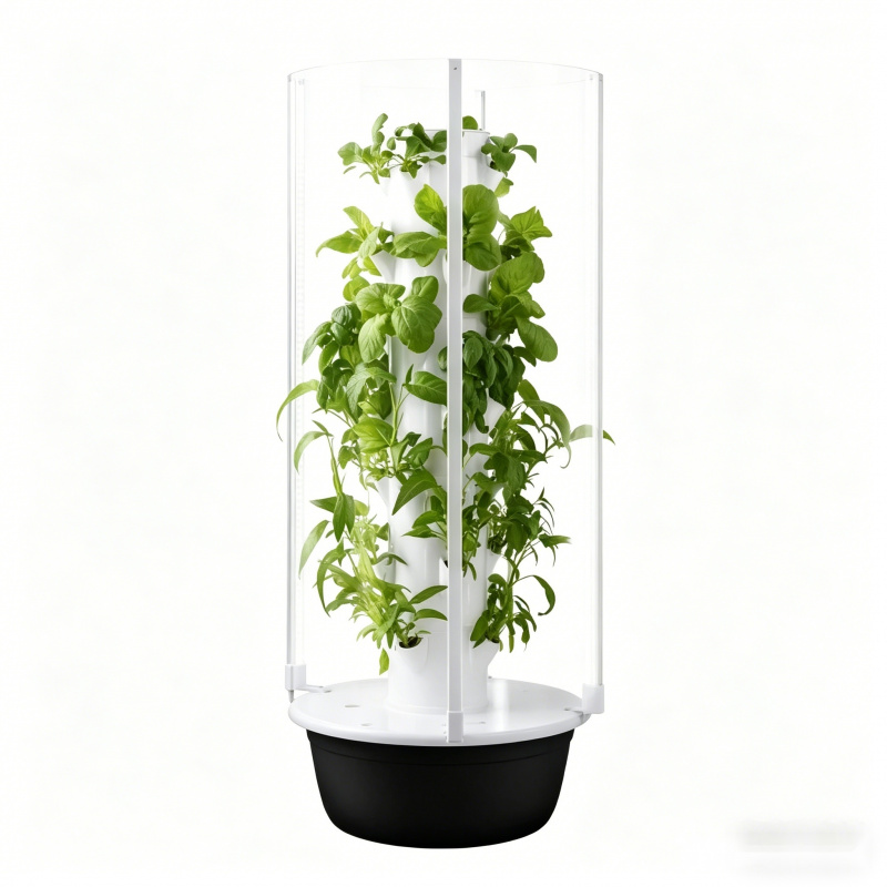 Smart Garden Vertical Planter - ชุดปลูกผักไฮโดรโปนิกส์แบบแนวตั้ง 5 ชั้น พร้อมไฟปลูกพืชอัจฉริยะ สำหรับปลูกสมุนไพรในบ้าน แบบไร้ดิน