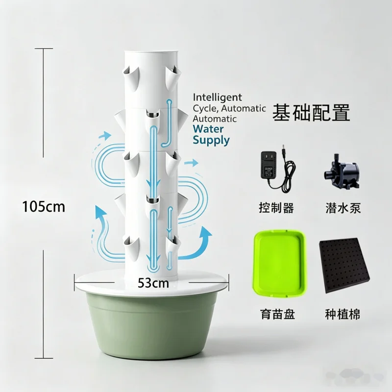 กระถางปลูกผักแนวตั้งอัจฉริยะ S - Smart Garden Vertical Planter บทวิจารณ์และราคา
